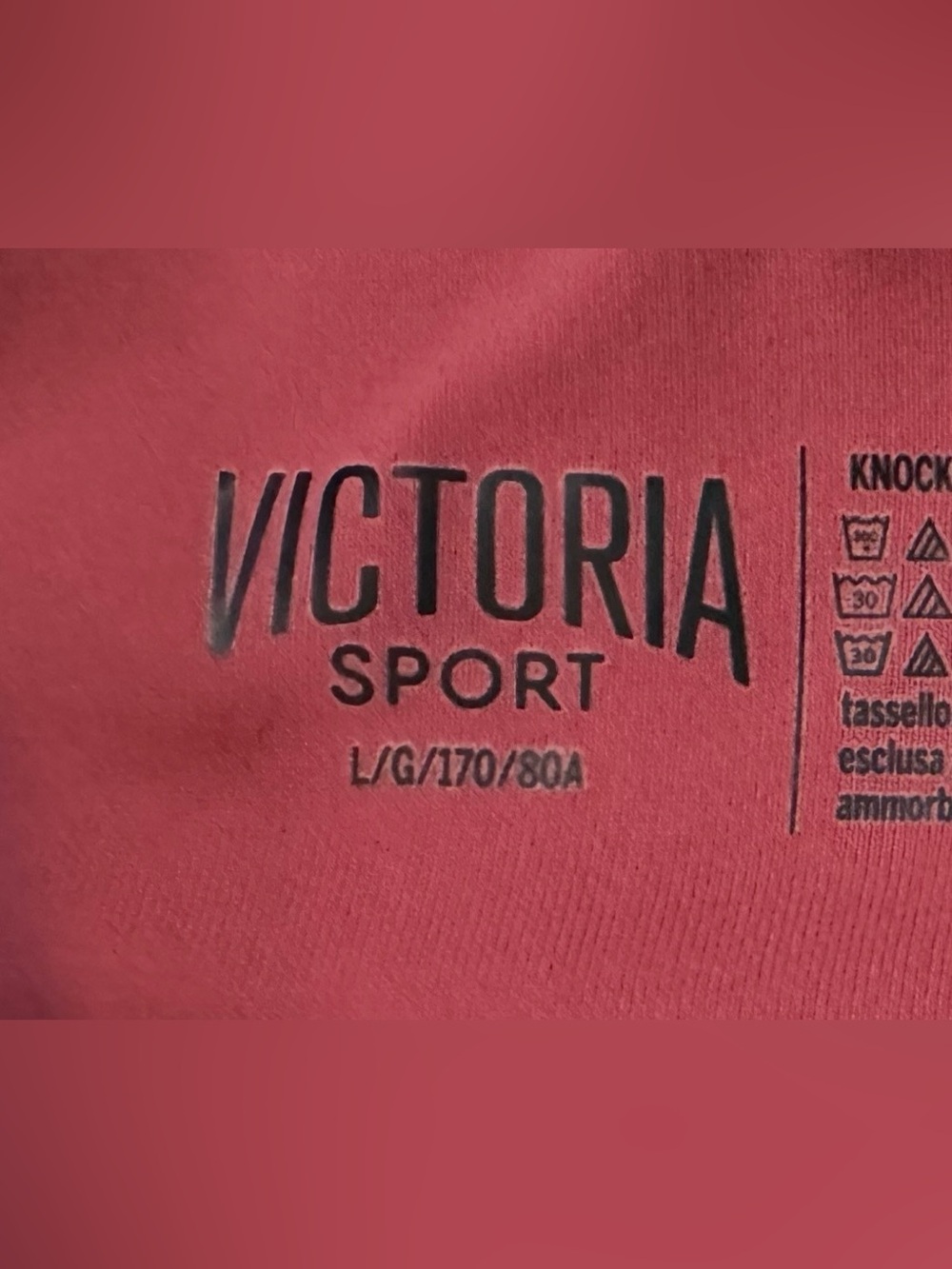 Victoria Secret the Knockout Coral Pink Criss Cross Leggings Size Large - Picture 2 of 13